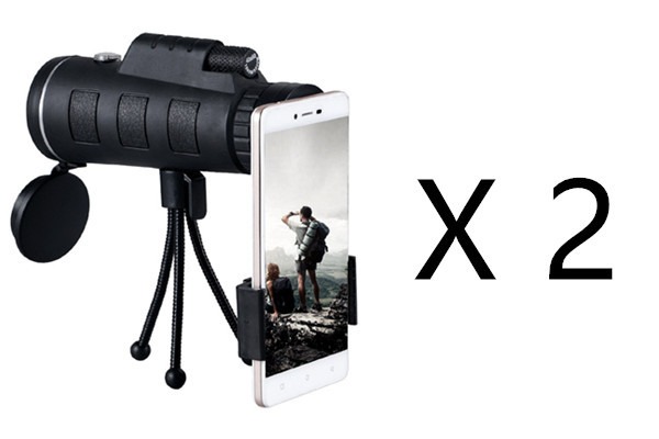 4824443434034.jpg Monocular Telescop with Compass, Phone Clip, Tripod, Compatible with Apple