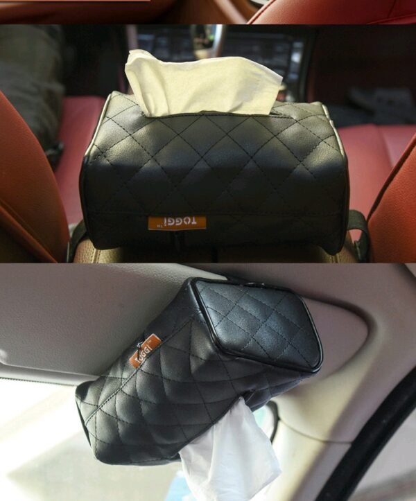 2407310836302.jpg Sun visor chair back-mounted car interior tissue box creative car supplies paper towel set tray cute