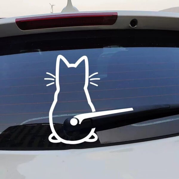 4dac7c20-a1f0-405b-a22a-01826150b6c4.jpg Personalized Cute Cat Shape Wiper Decoration Sticker