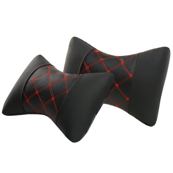 ad3a42ea-0324-4662-9661-4a8d78688f45.jpg Leather Quilted Car Headrest To Protect Cervical Neck Neck Pillow