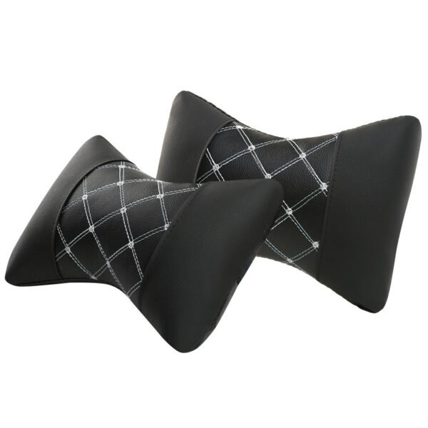 bc8ea49f-5d8f-4791-980c-82ba9b7bf451.jpg Leather Quilted Car Headrest To Protect Cervical Neck Neck Pillow